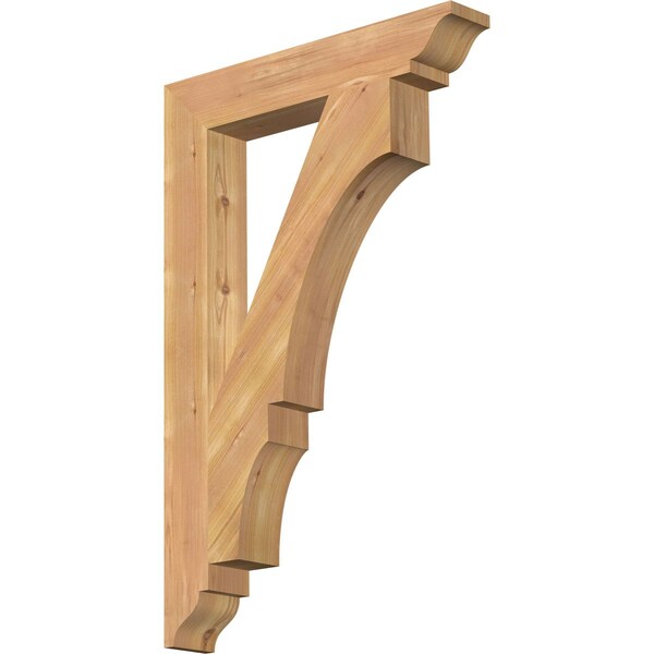 Ekena Millwork Balboa Traditional Smooth Bracket, Western Red Cedar, 3 1/2"W x 22"D x 34"H BKT04X22X34BOA01SWR - main